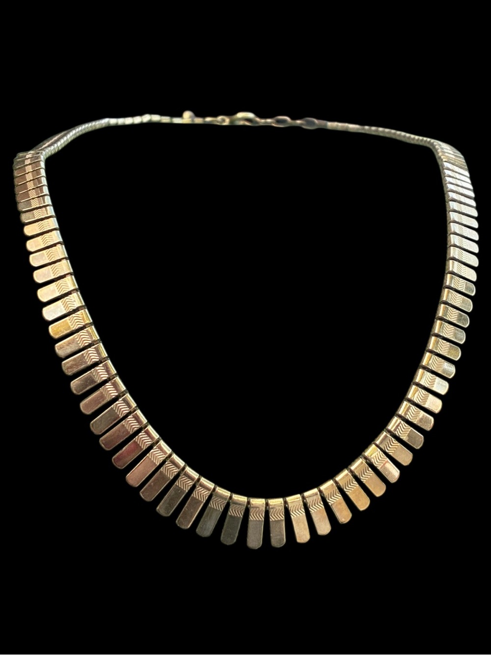 Vintage Cleopatra-style fringed collar necklace 1960βs